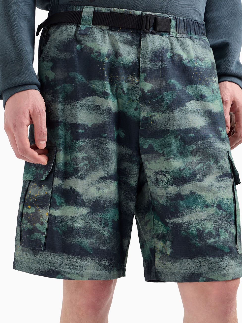 EA7 Dynamic Athlete Cotton-Blend Cargo Trousers