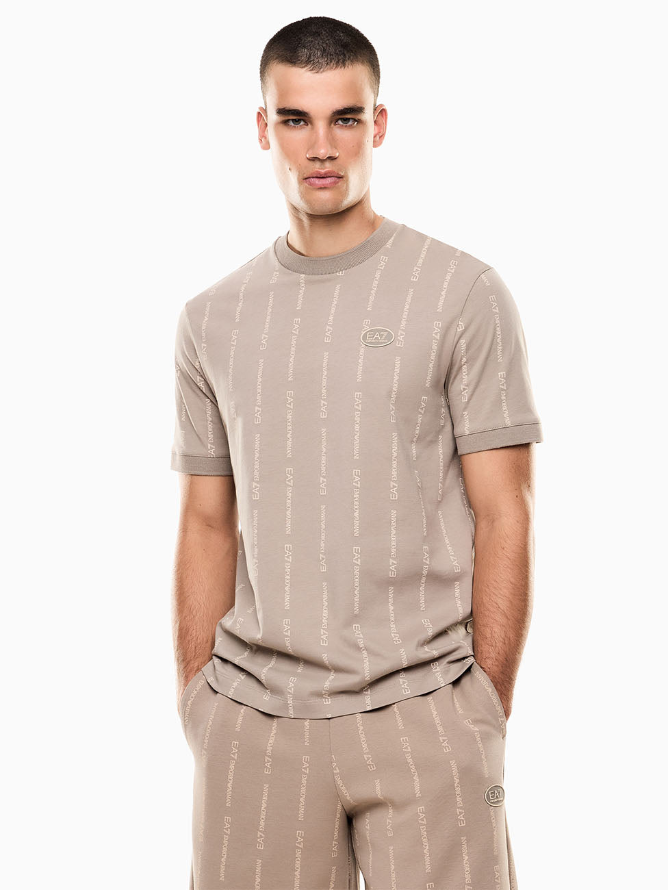 EA7 Graphic Series Cotton Crew-neck T-shirt