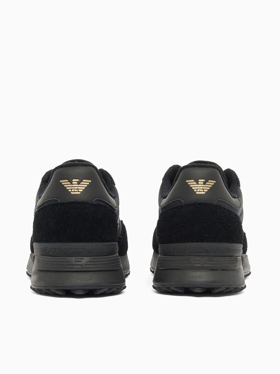 EA7 Triple Black Vintage Running Nylon+ Sneakers