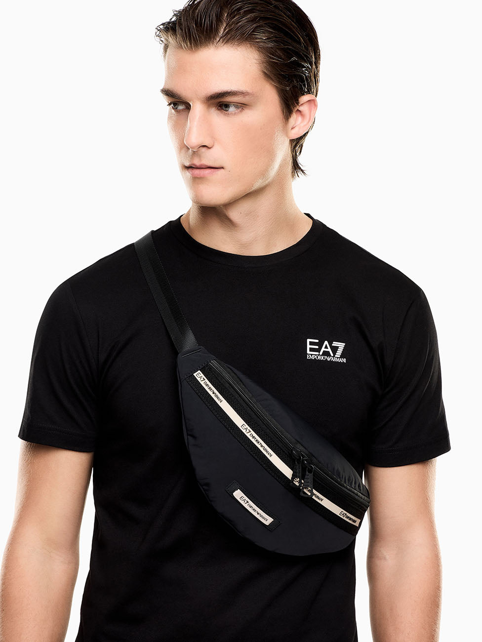 EA7 Train Logo Series Nylon Waist Bag