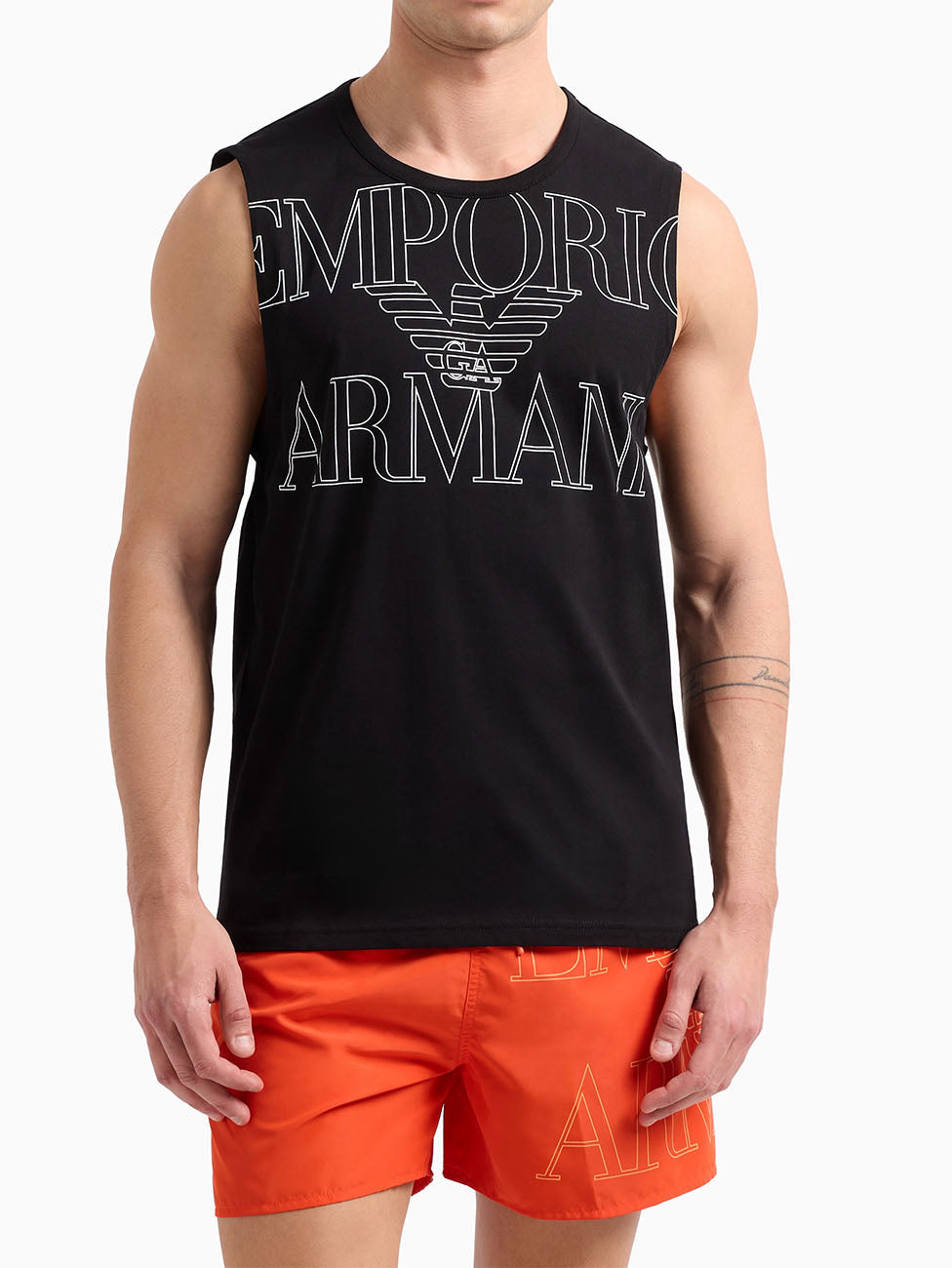 Emporio Armani Bold Logo Beach Tank Top
