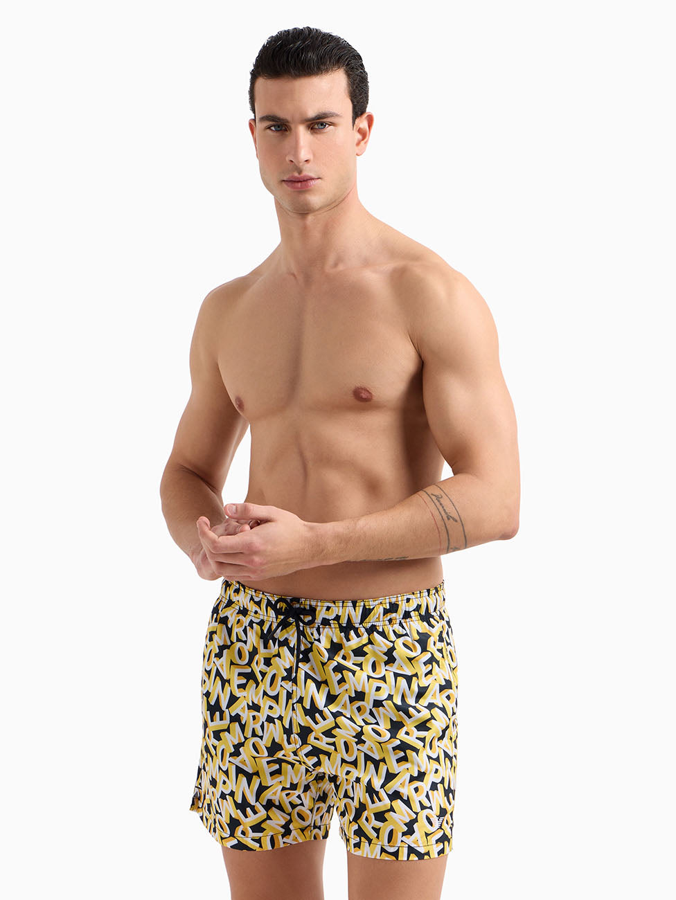 Emporio Armani Oversized Lettering Swimshorts