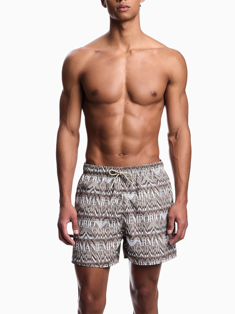Emporio Armani All-Over Logo Swim Shorts