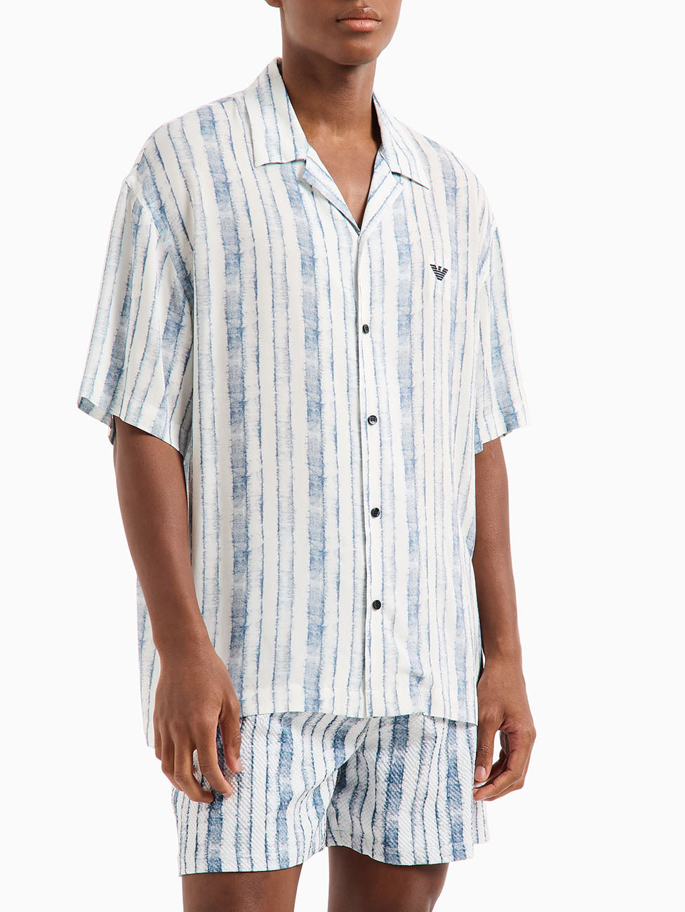 Emporio Armani Abstract Pattern Beach Shirt