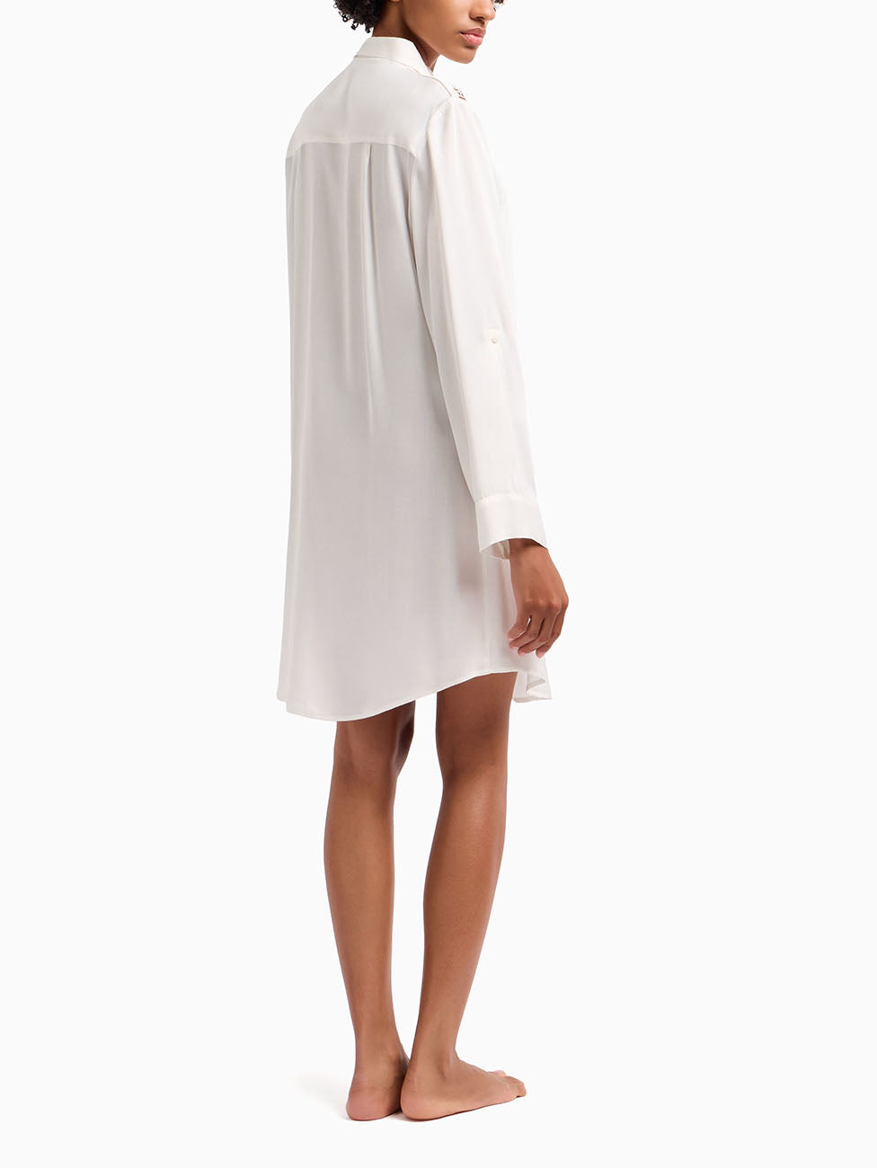 Emporio Armani Logo-Lace Beach Shirt Dress