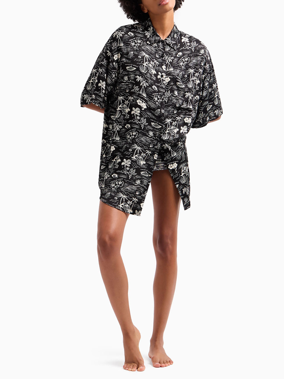 Emporio Armani All-over Print Shirt Dress