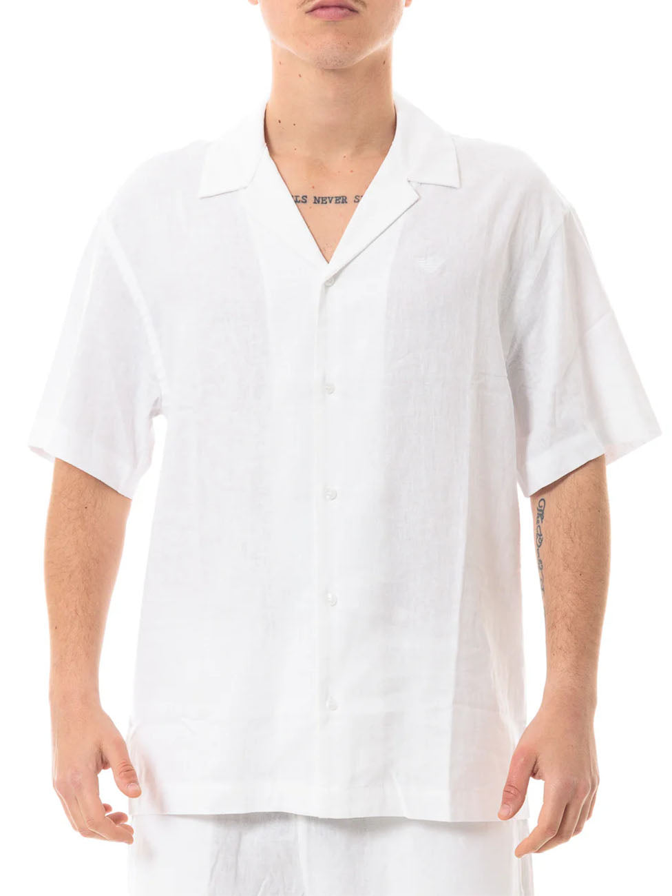 Emporio Armani Linen Blend Beach Shirt