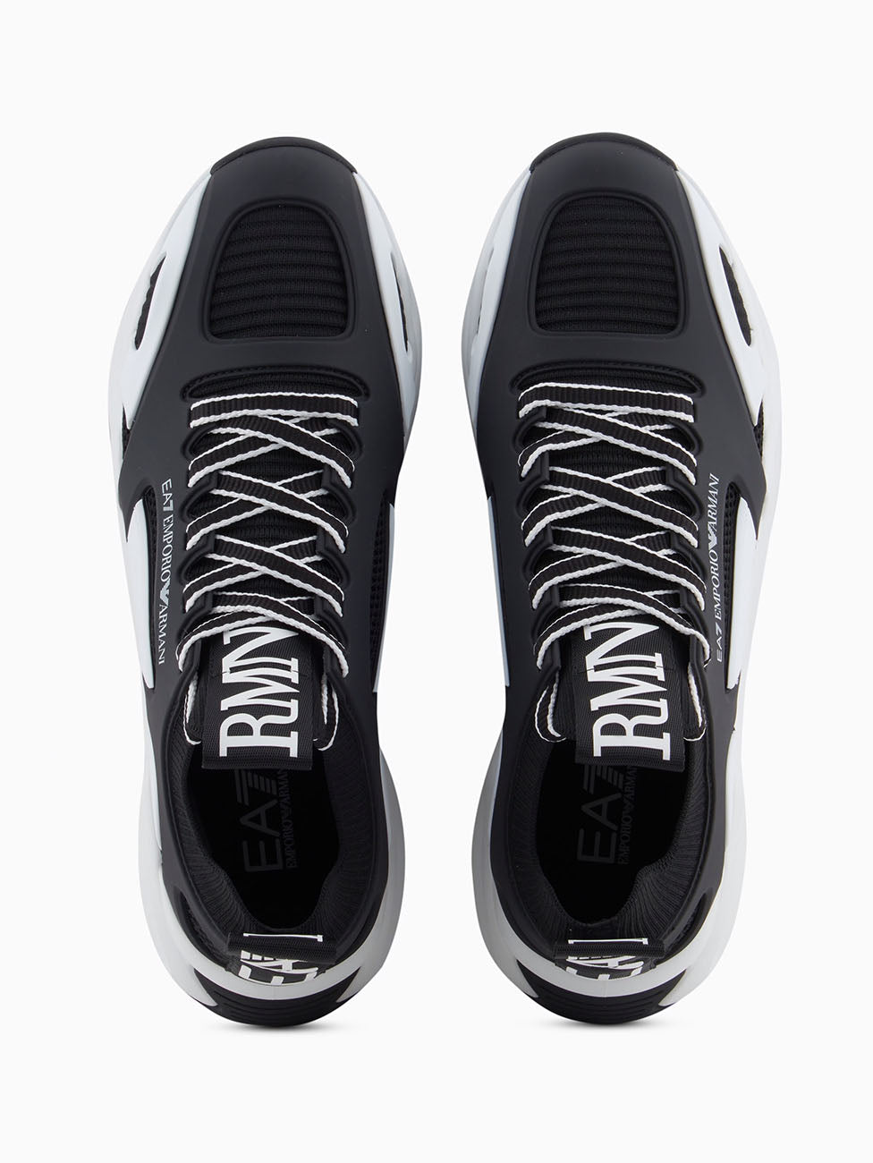 EA7 Black & White Infinity Cage Sneakers