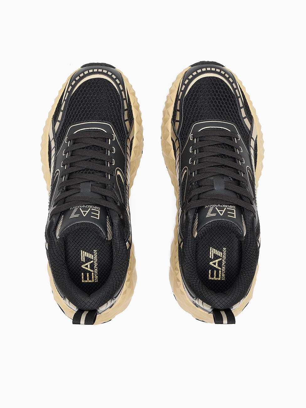EA7 Black & Gold Ultimate C2 Kombat Tech Sneakers
