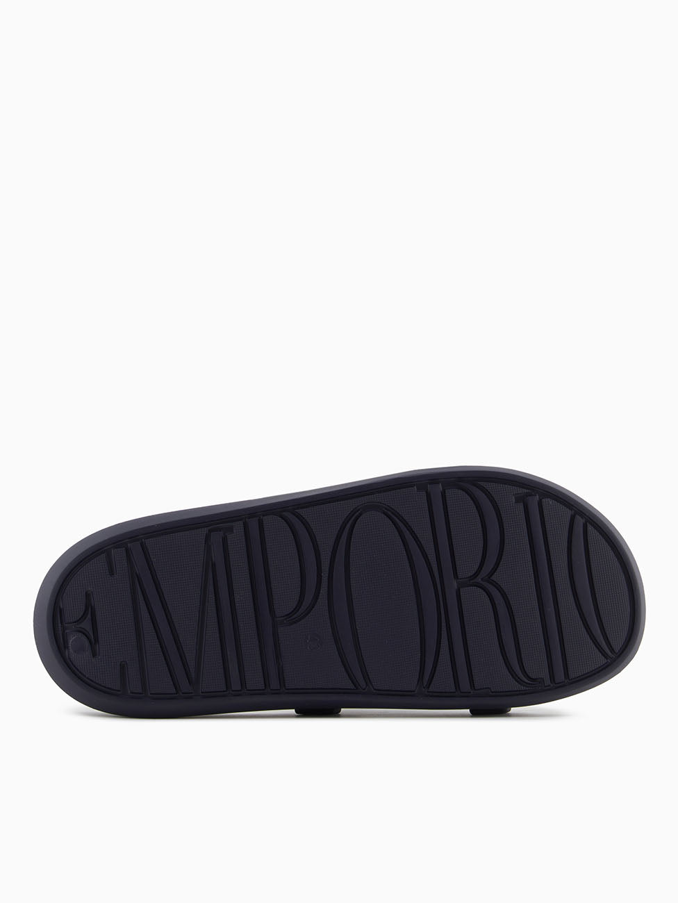 Emporio Armani Blue Logo Band Slippers