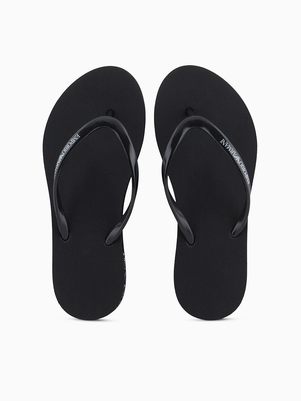 Emporio Armani Black & White Ladies Flip Flops