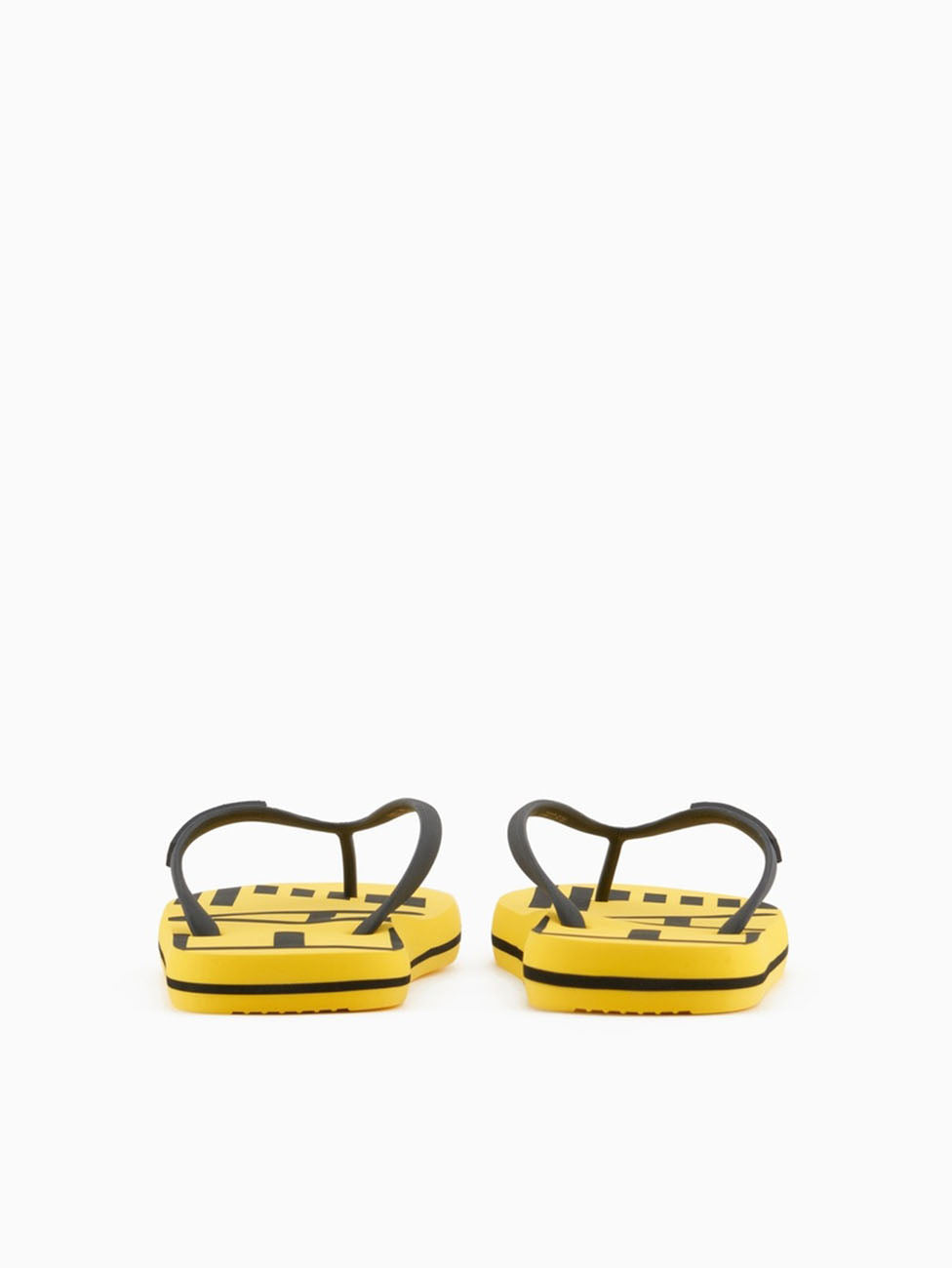EA7 Yellow & Black Rubber Flip Flops