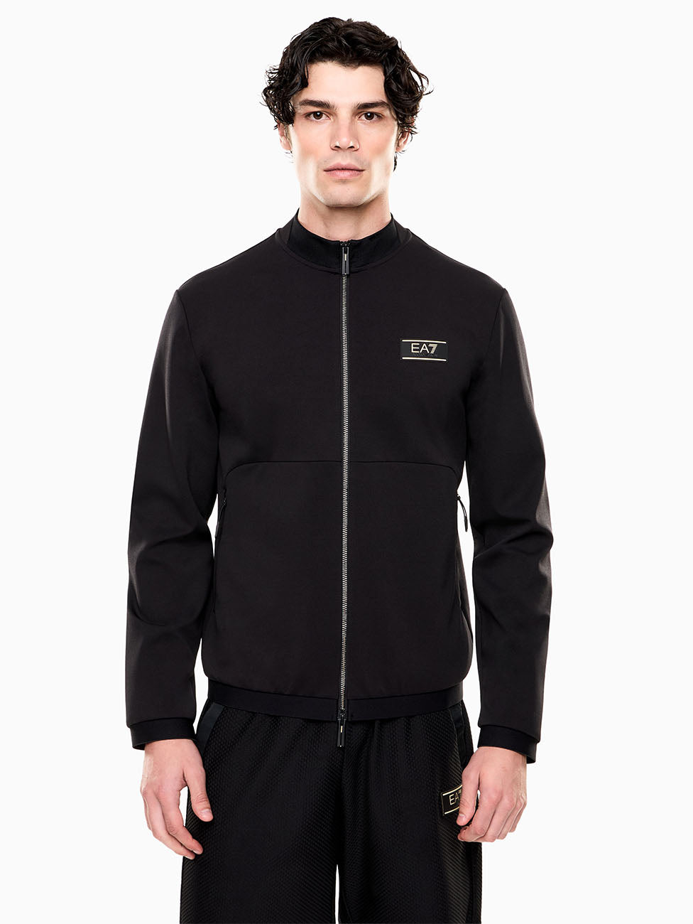 EA7 Stretch Viscose-blend Sweatshirt
