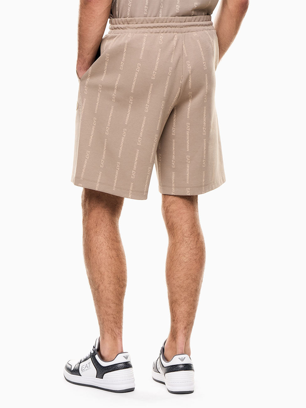 EA7 Graphic Series Cotton-blend Bermuda Shorts