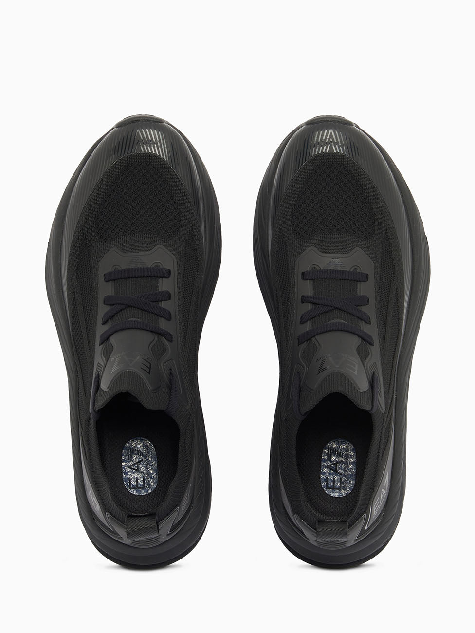 EA7 Triple Black Crusher Sonic Knit sneakers