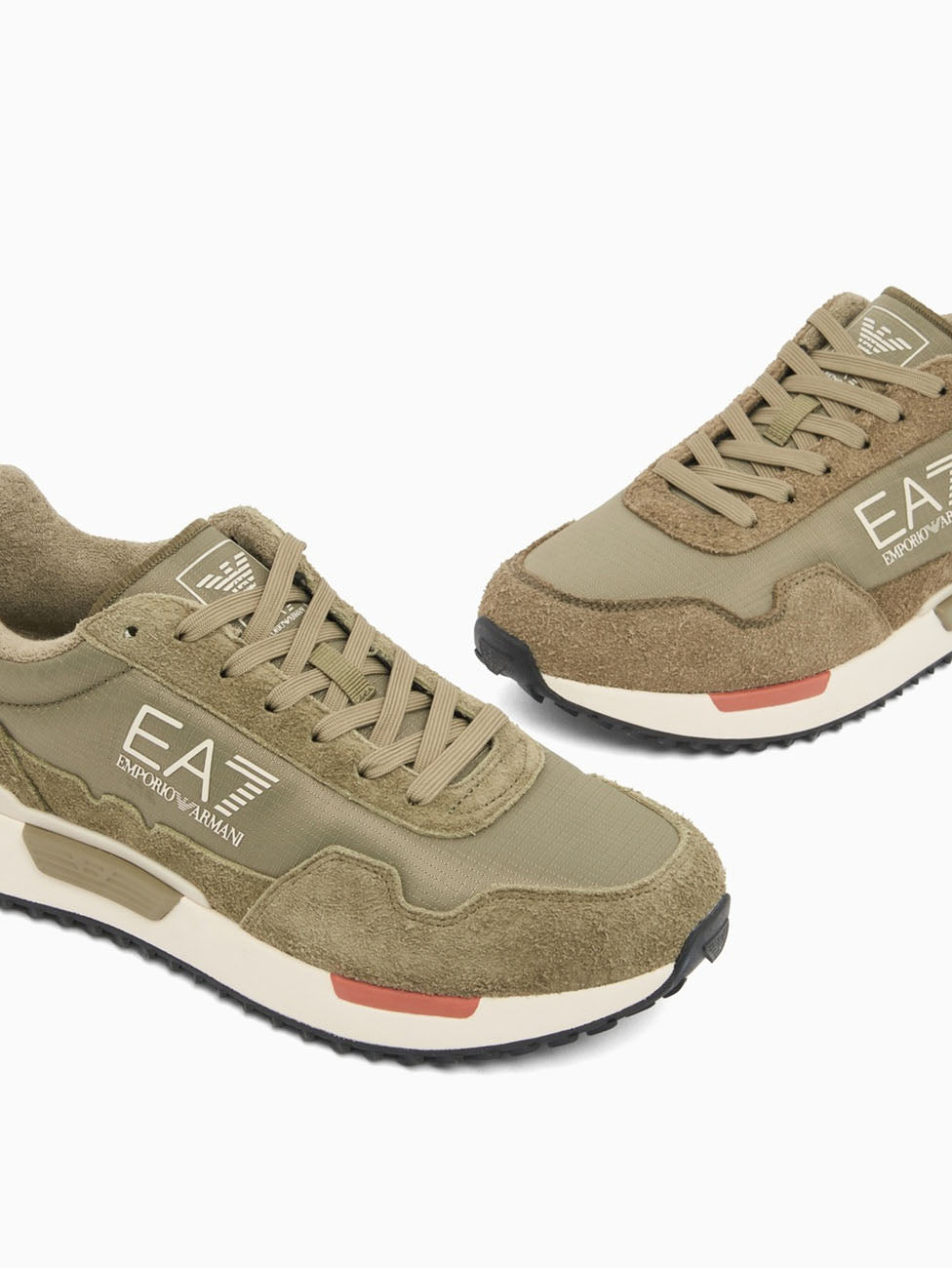 EA7 Martini Olive Vintage Running Nylon+ Sneakers