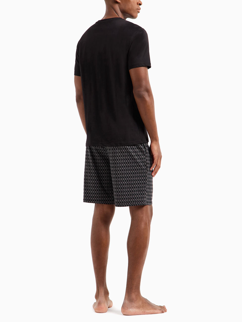 Emporio Armani Mixed-Pattern Short Pyjama