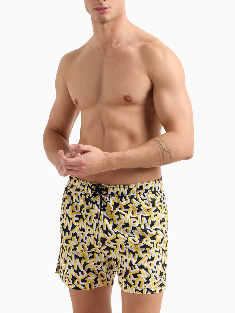 Emporio Armani Oversized Lettering Swimshorts