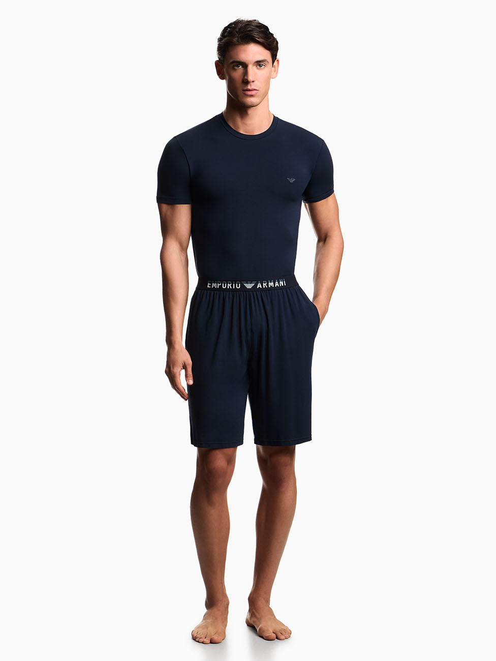 Emporio Armani Navy Soft Modal Short Pyjama
