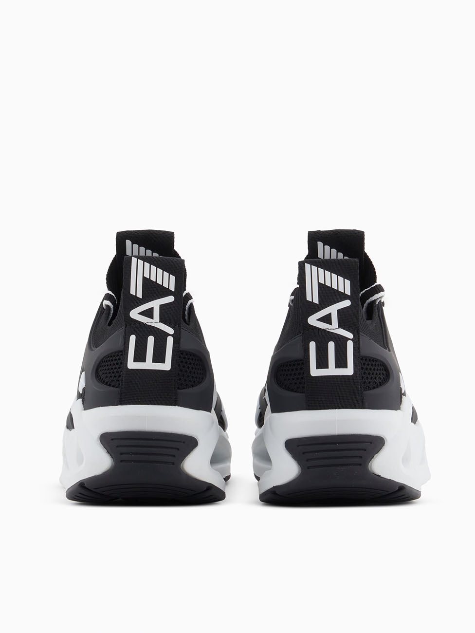 EA7 Black & White Infinity Cage Sneakers