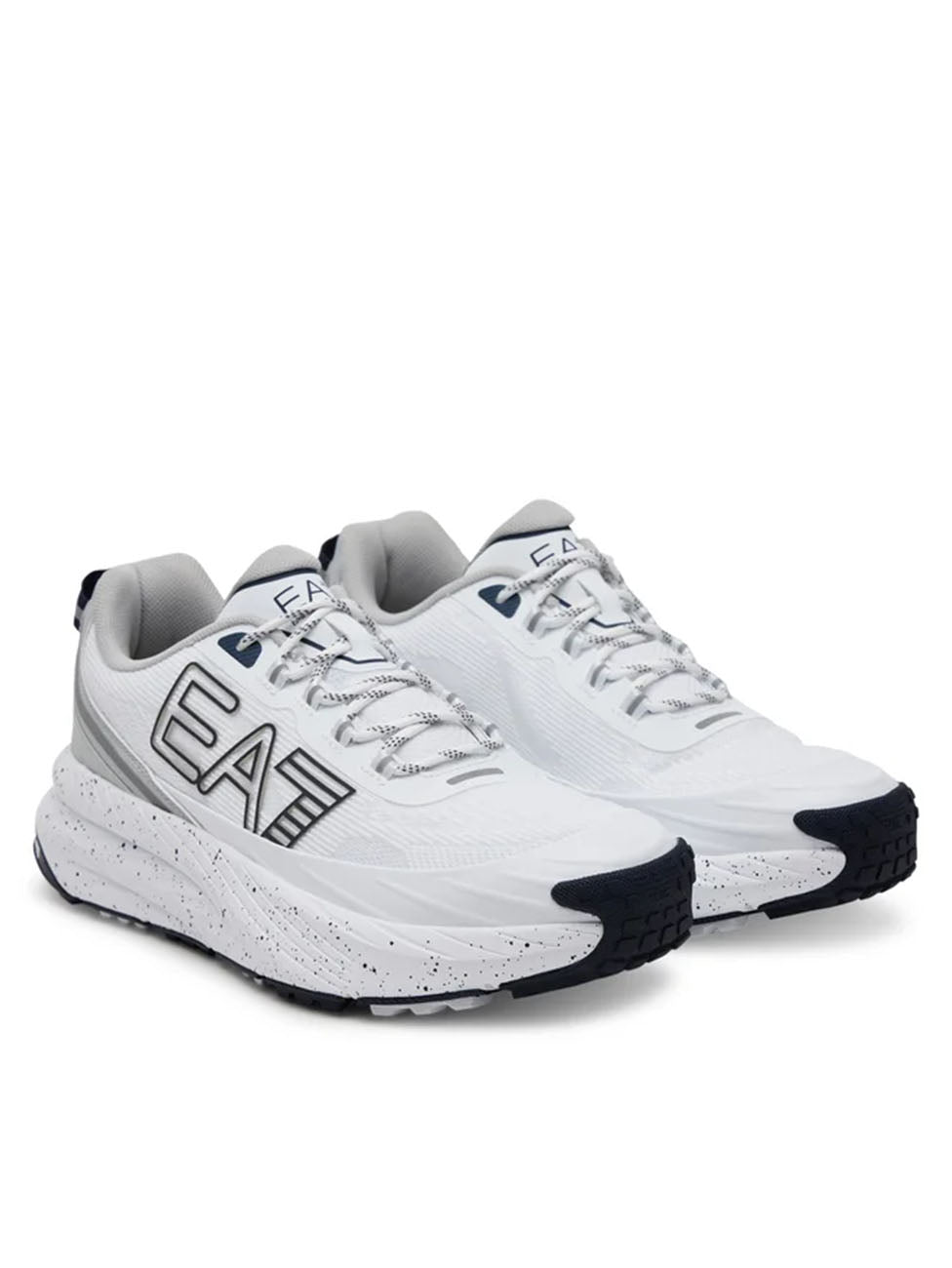 EA7 White & Grey Crusher Distance Sonic Trail Sneakers