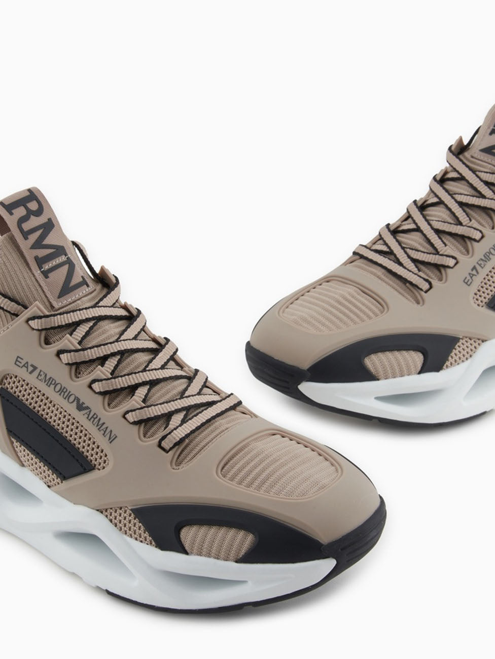 EA7 Cobbelstone & Black Infinity Cage Sneakers