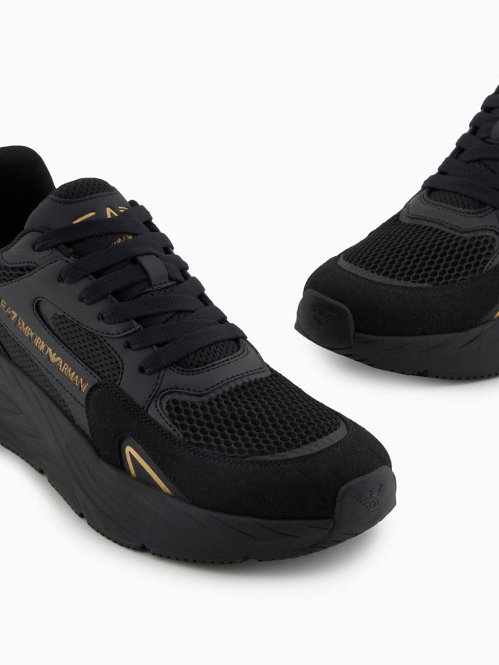 EA7 Black & Gold Crusher Sonic Sneakers