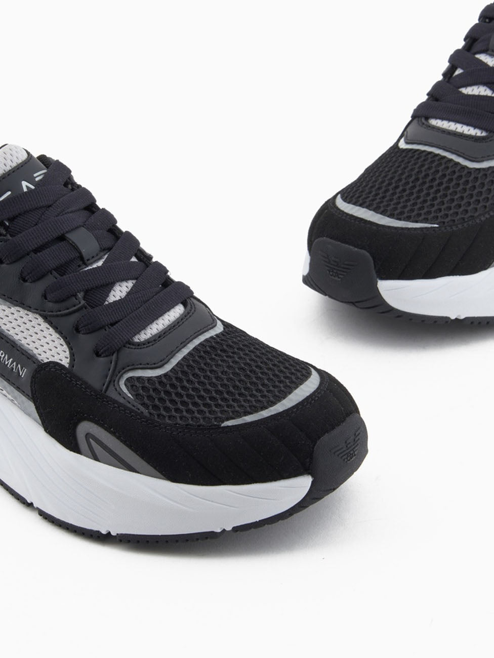 EA7 Black & Silver Crusher Sonic Sneakers