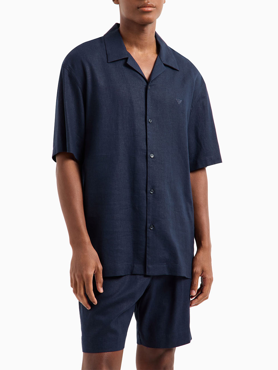 Emporio Armani Linen Blend Beach Shirt