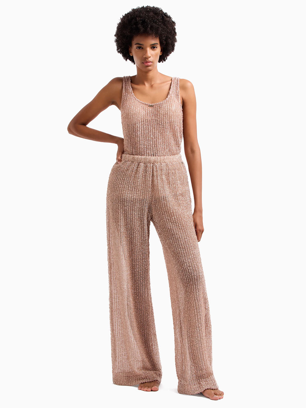 Emporio Armani Fuzzy Lurex Beach Tank Top