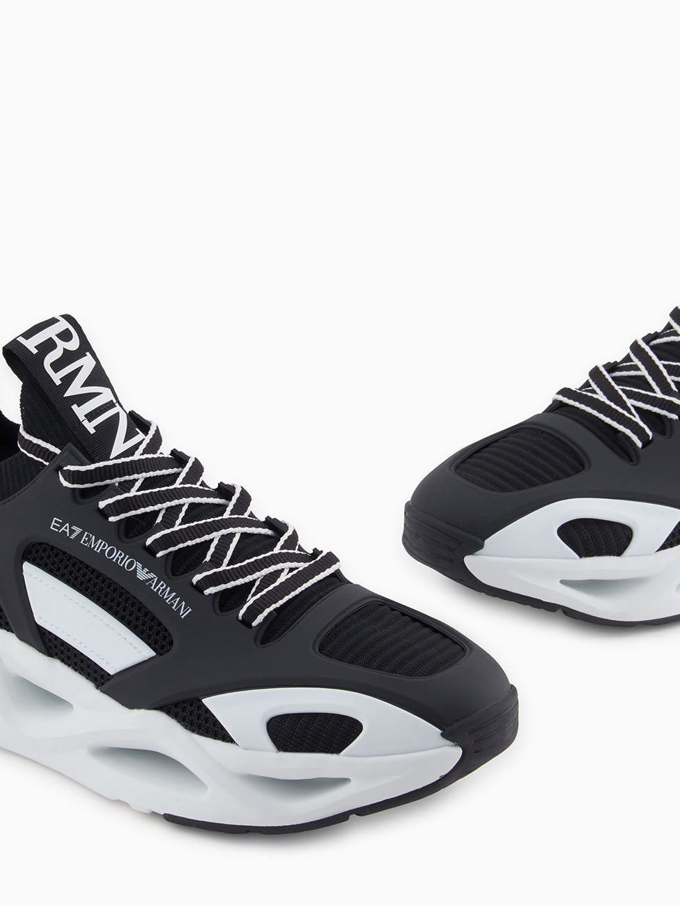 EA7 Black & White Infinity Cage Sneakers