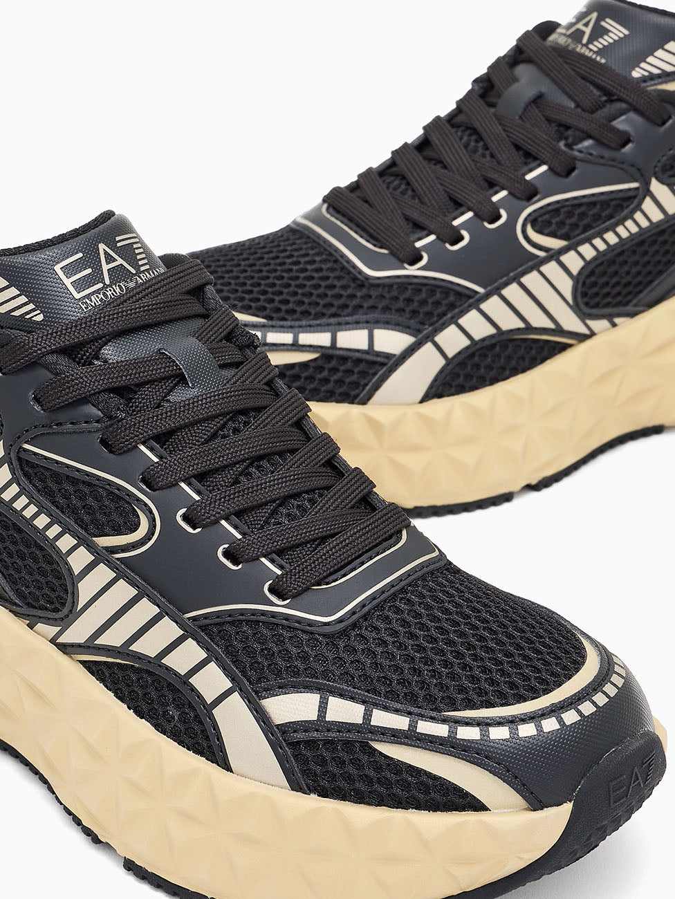 EA7 Black & Gold Ultimate C2 Kombat Tech Sneakers