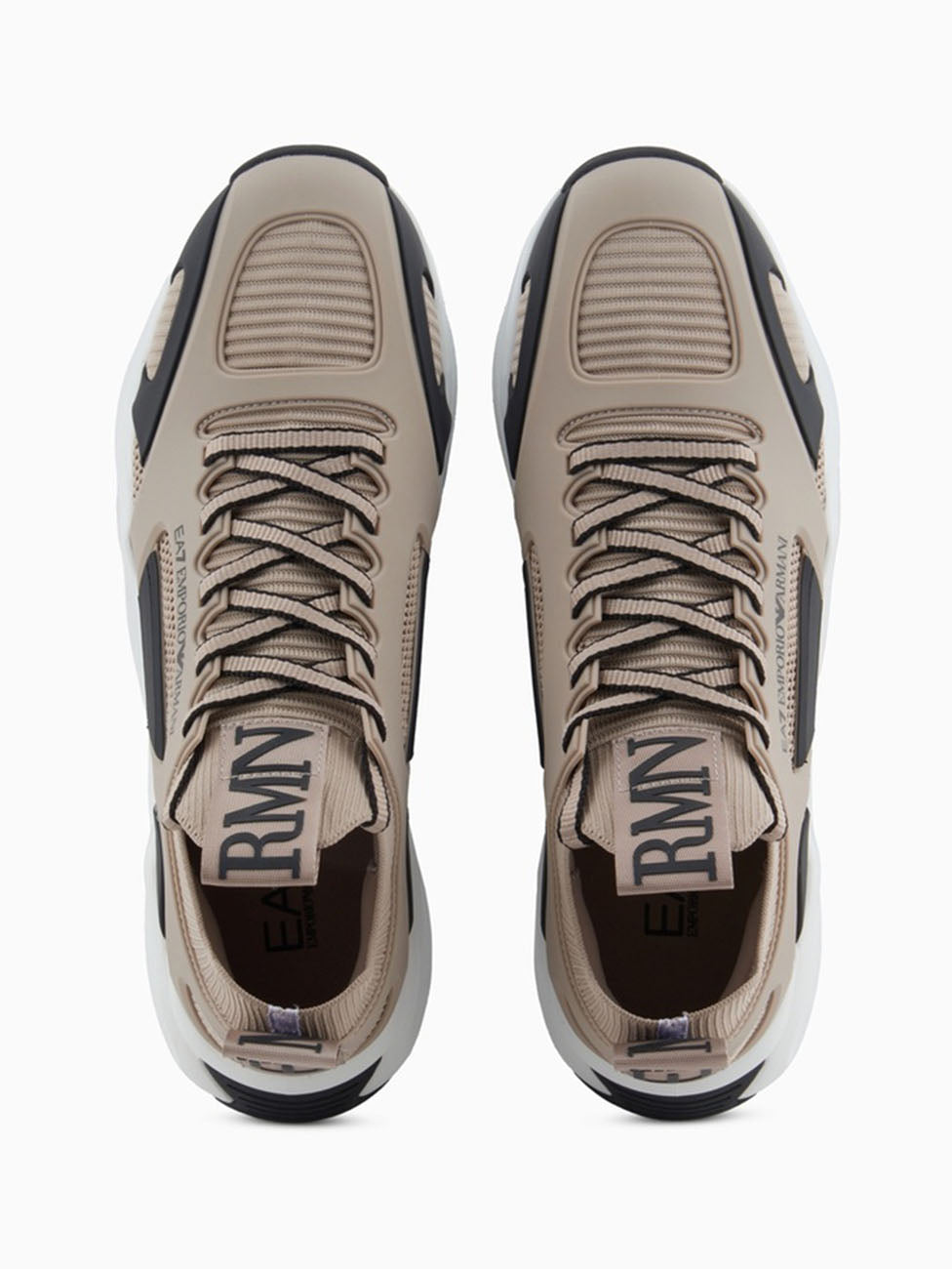 EA7 Cobbelstone & Black Infinity Cage Sneakers