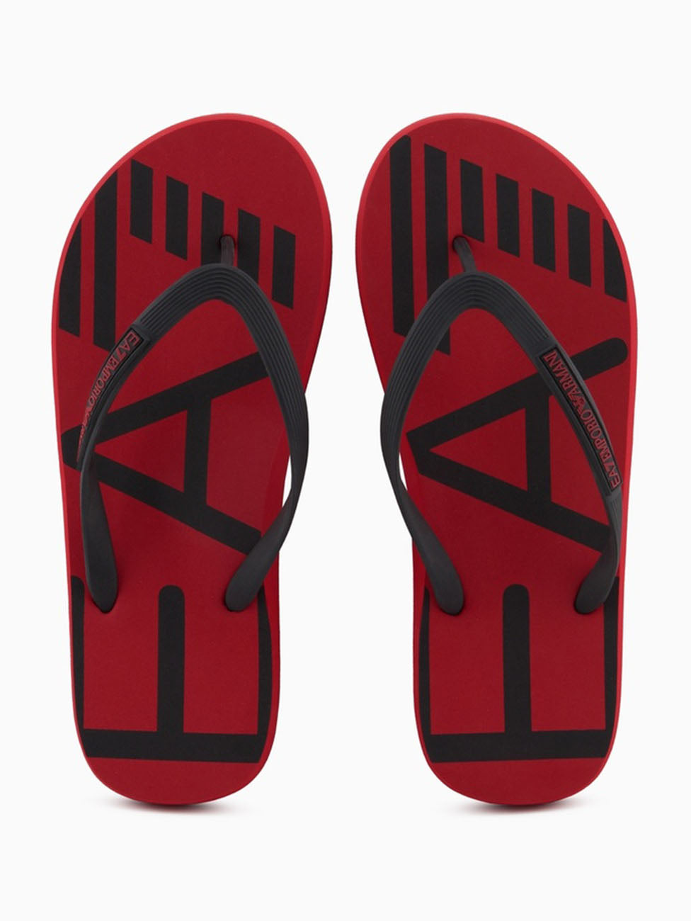 EA7 Red & Black Rubber Flip Flops
