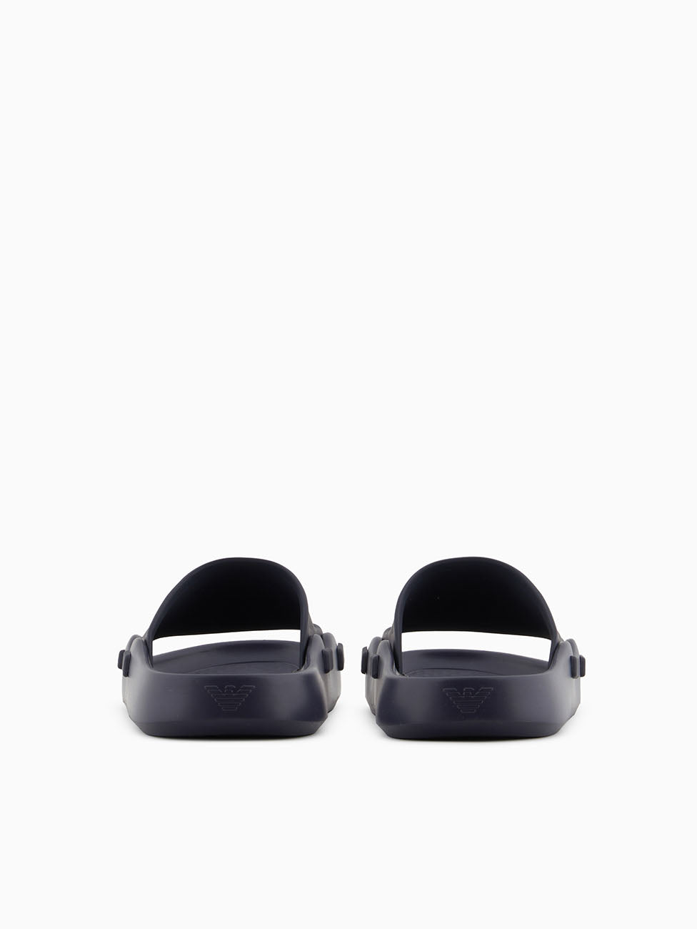 Emporio Armani Blue Logo Band Slippers