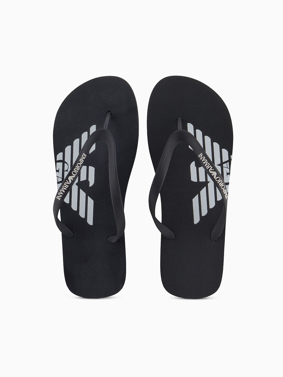 Emporio Armani Black & White Flip Flops
