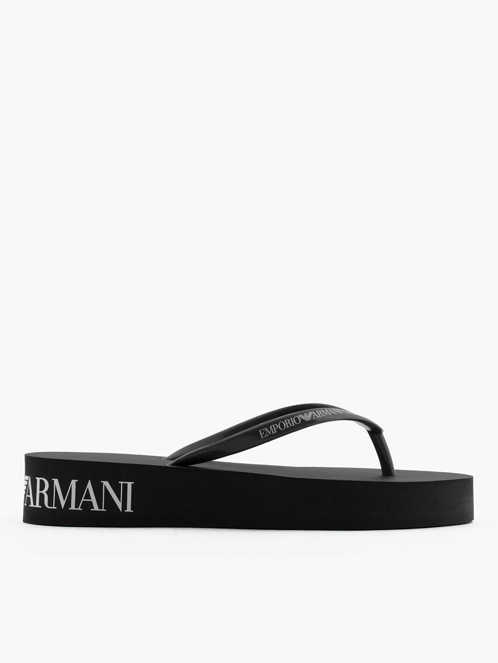 Emporio Armani Black & White Ladies Flip Flops