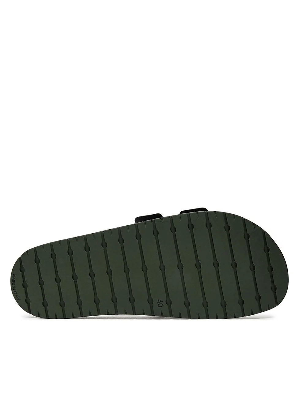 Emporio Armani Kaki Double Band Rubber Slippers