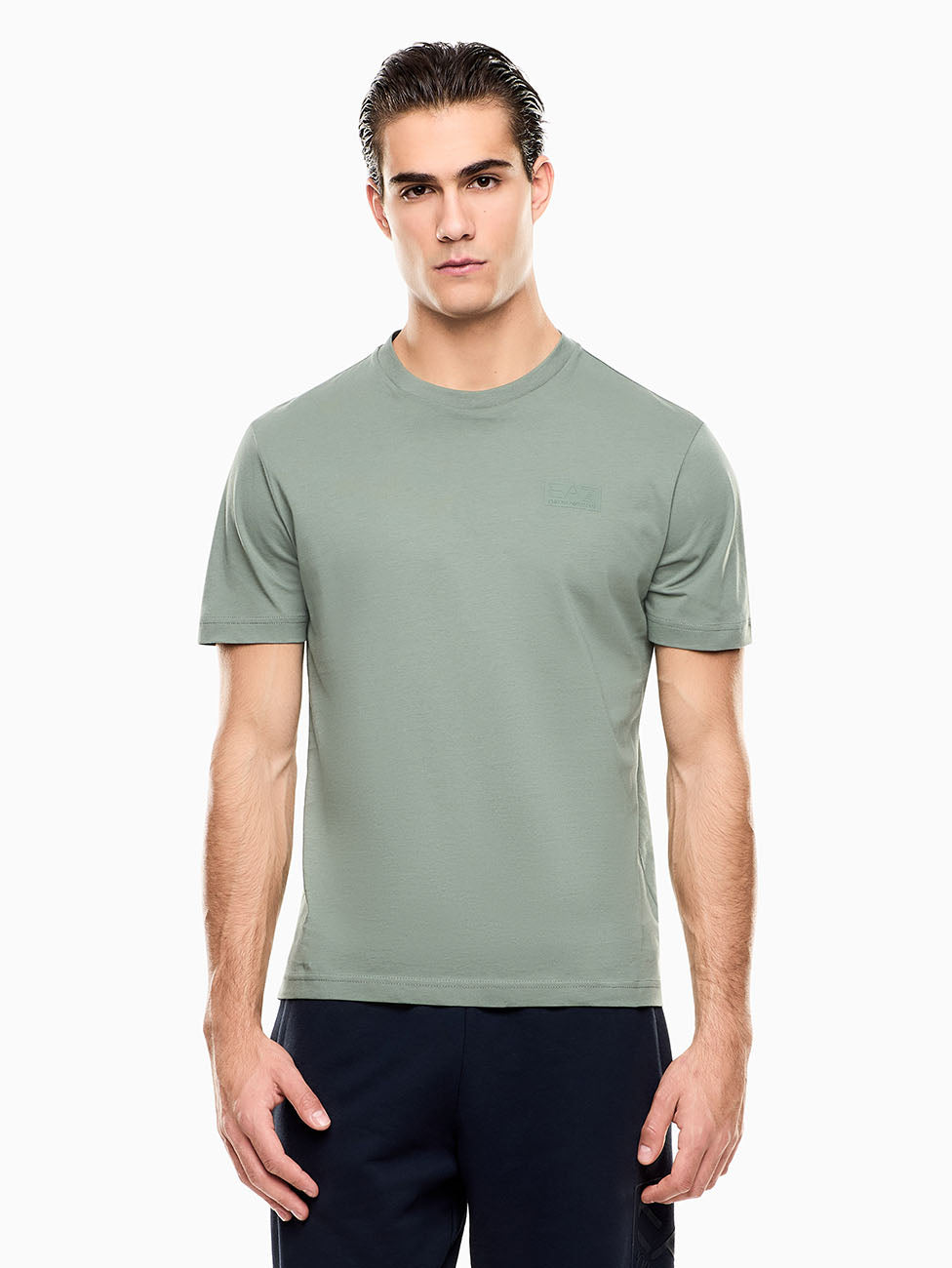 EA7 Train Logo Series Cotton T-shirt